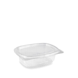 Vaschetta Gastronomia Ovale in Pet con Coperchio Incernierato 375 CC 50 Pezzi - 1