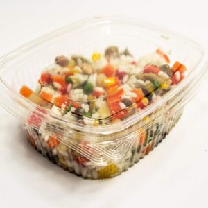 Vaschetta Gastronomia Ovale in Pet con Coperchio Incernierato 250 CC 100 Pezzi - 3