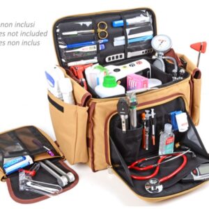 Borsa Medica Utility in Nylon con Divisori e Tasche - in 2 Colori - 3 pezzi - 2