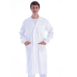 Camice Bianco Unisex Cotone/Poliestere con Bottoni Automatici - XS-XXXL - 8 pz - 1