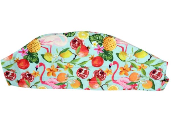 Cappellino Chirurgico con Laccetti Fantasia Fenicotteri - Taglie M-L - 15 pz