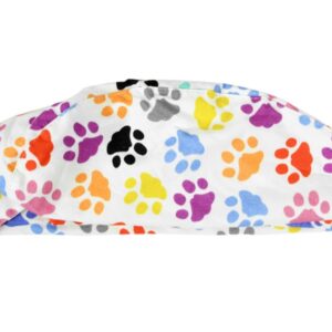 Cappellino Chirurgico Fantasia Impronte con Laccetti - Taglie M-L - 15 pz - 1