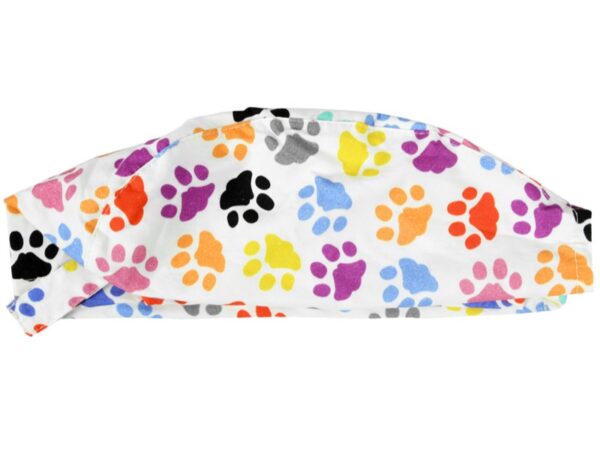 Cappellino Chirurgico Fantasia Impronte con Laccetti - Taglie M-L - 15 pz