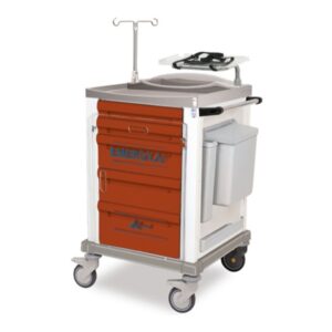 Carrello Emergenza in Acciaio Verniciato Altezza Regolabile - Small/Standard - 2