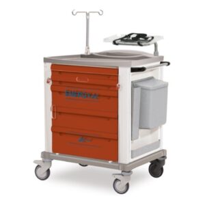 Carrello Emergenza in Acciaio Verniciato Altezza Regolabile - Small/Standard - 3