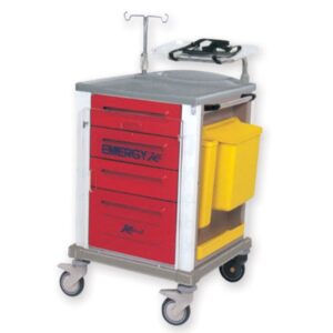Carrello Emergenza in Acciaio Verniciato con Altezza Regolabile - 2 Dimensioni - 1