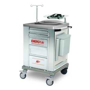 Carrello Emergenza Inox con Alt. Regolabile 100-160 cm - Misure Small e Standard - 1