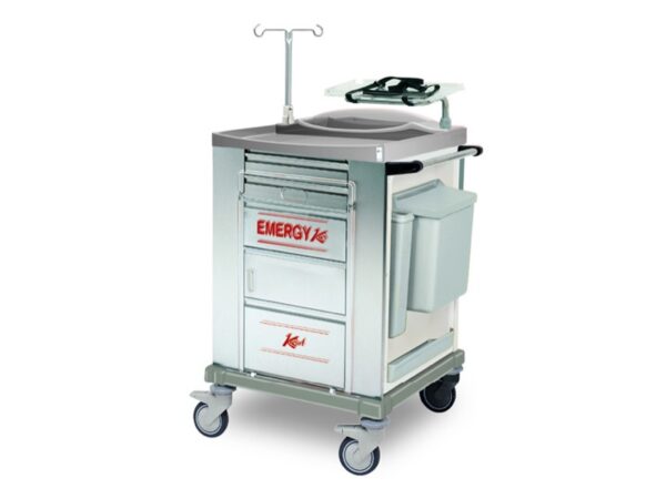 Carrello Emergenza Inox con Alt. Regolabile 100-160 cm - Misure Small e Standard
