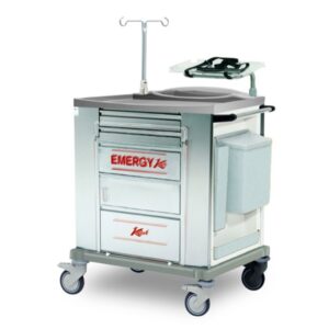 Carrello Emergenza Inox con Alt. Regolabile 100-160 cm - Misure Small e Standard - 3