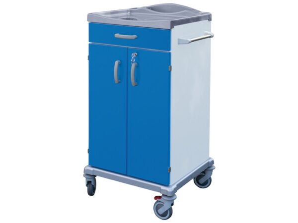 Carrello per Biancheria Pulita con 2 Ante e Cassetto - Misure Piccolo-Medio