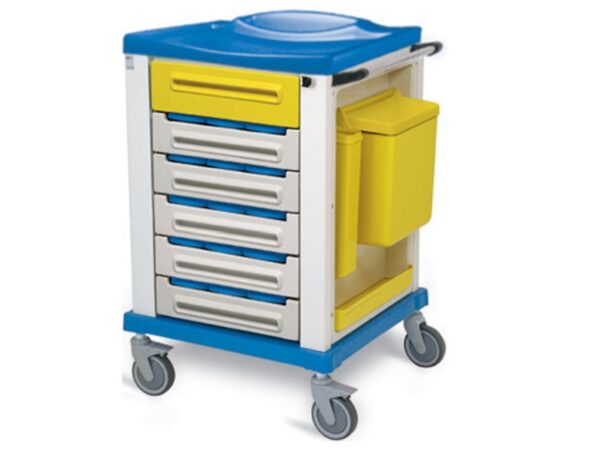 Carrello per Farmacia con Divisori a 3 Scomparti - 15/20/30 Scomparti