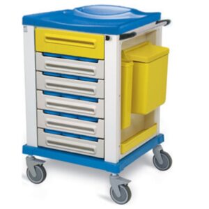 Carrello per Farmacia con Divisori a 3 Scomparti - 15/20/30 Scomparti - 2