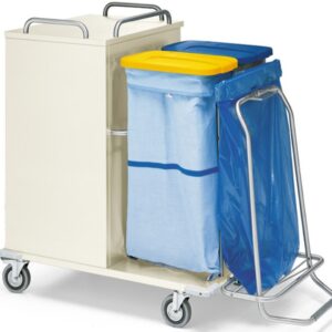 Carrello per Lavanderia Chiuso per Biancheria - 2 Finiture - 1