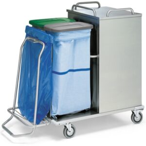 Carrello per Lavanderia Chiuso per Biancheria - 2 Finiture - 2