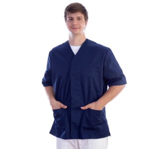 Casacca Medica Unisex con Bottoni Automatici Blu - Tg. XS-XXL - 8 pz - 5
