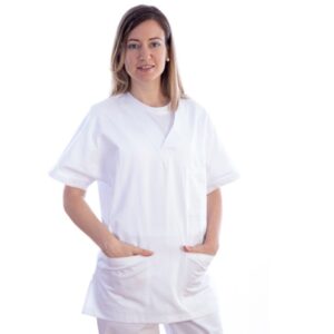 Casacca Medica Unisex in Cotone/Poliestere Bianca - Taglie XS-XXXL - 12 pezzi - 2