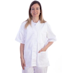 Casacca Sanitaria Donna con Bottoni Automatici Bianca - Tg. XS-XXL - 10 pz - 7