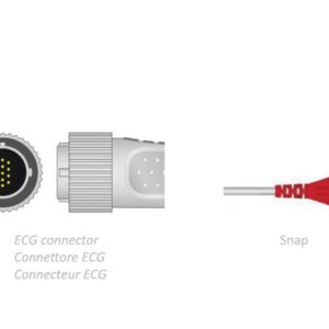 Cavo Paziente ECG 10 Derivazioni 2,2 m Compatibile Cardioline - 2 Pezzi - 3