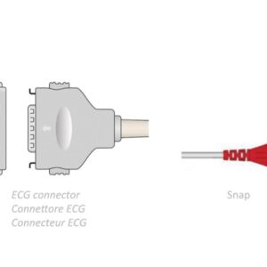 Cavo Paziente ECG 10 Derivazioni 2,2 m Compatibile Fukuda Denshi - 2 pezzi - 3