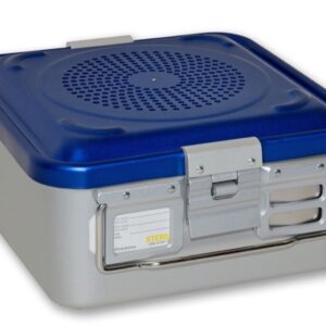 Container Sterilizzazione Filtro 285x280 mm Blu Forato - H 100-200 mm - 3