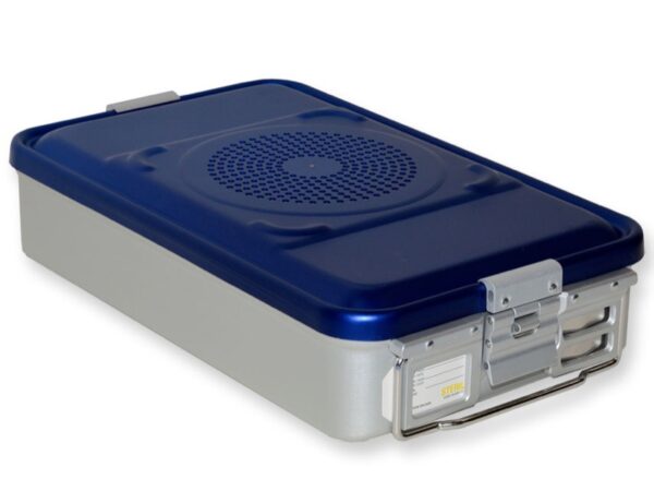 Container Sterilizzazione Filtro 465x280 mm Blu Forato - H 100-150 mm
