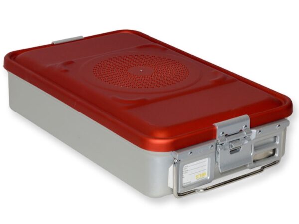 Container Sterilizzazione Filtro 465x280 mm Rosso Non Forato - H 100-150 mm