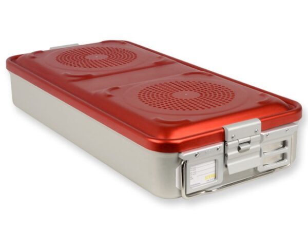 Container Sterilizzazione Filtro 580x280 mm Rosso - H 100-150 mm