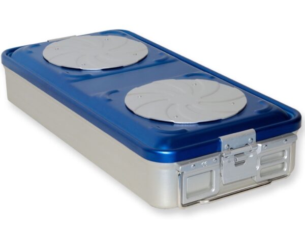 Container Sterilizzazione Valvola Barrier System Grande Blu - H 100-200 mm