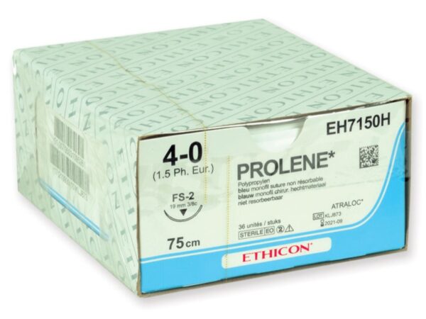 Ethicon Prolene Blue Sutura Monofil. Non Assorbibile 4/0 Ago 19 mm FS-2 - 36 pz