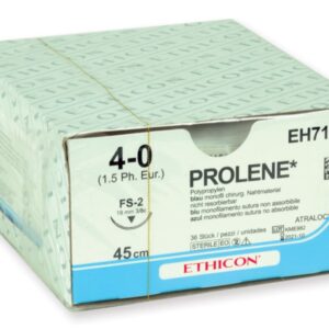 Ethicon Prolene Blue Sutura Monofil. Non Assorbibile 4/0 Ago 19 mm FS-2 - 36 pz - 2