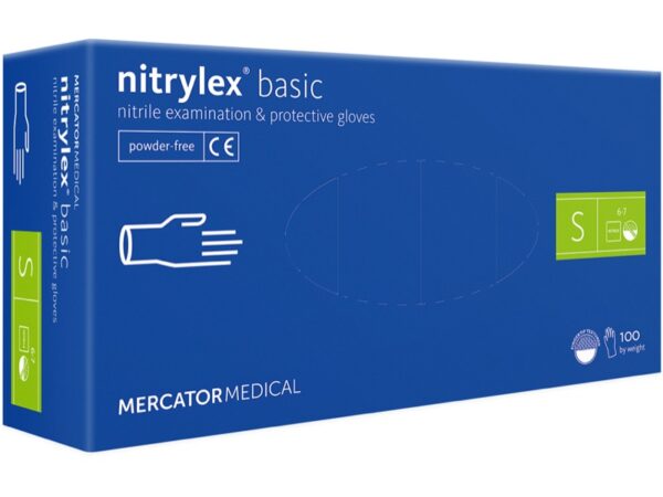 Guanti da Visita in Nitrile Nitrylex Basic senza Polvere - Taglie S-XL - 3000 pz