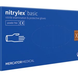 Guanti da Visita in Nitrile Nitrylex Basic senza Polvere - Taglie S-XL - 3000 pz - 5