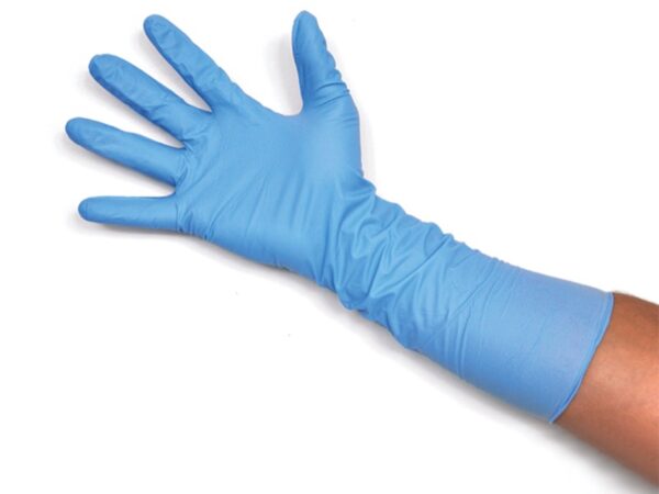 Guanti in Nitrile Extra Lunghi 400 mm senza Polvere - Taglie M-L - 250 pz