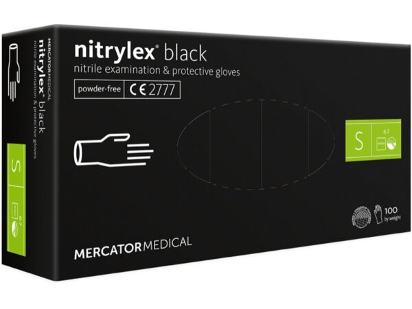 Guanti in Nitrile Nitrylex Black senza Polvere - Taglie S-XL - 2000 pz