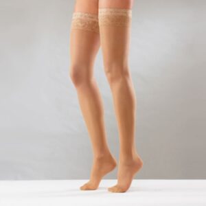 Calza Autoreggente Compressione Media Balza Siliconata Beige - S-XL - 8 paia - 5