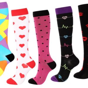Calze Compressive Confortevoli Funny in Nylon-Poliestere S-M - 2 Disegni - 40 pz - 3