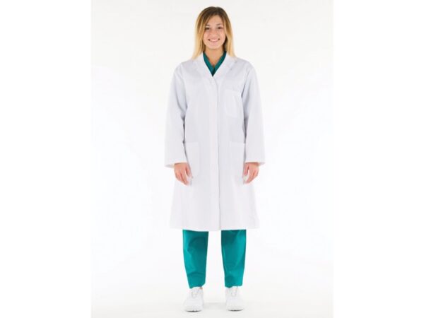 Camice Donna in Cotone 100% Bianco con Bottoni - Taglie 40-54 - 5 pezzi