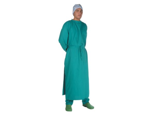Camice Operatorio in Cotone Maniche Lunghe Raglan e Polsini - 52-62 - 8 pz