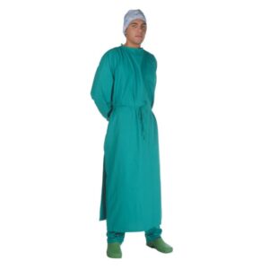 Camice Operatorio in Cotone Maniche Lunghe Raglan e Polsini - 52-62 - 8 pz - 3