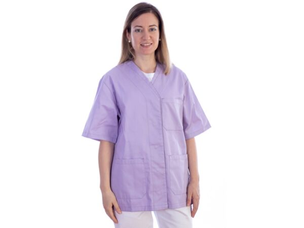 Casacca Sanitaria Donna con Bottoni Automatici Viola - Tg. XS-XXL - 8 pz