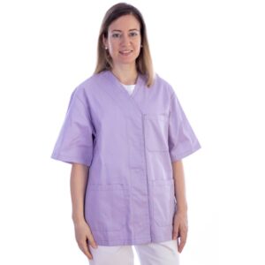 Casacca Sanitaria Donna con Bottoni Automatici Viola - Tg. XS-XXL - 8 pz - 2