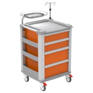 Compact Kart Carrello di Emergenza 654x605x975 mm - 2 Colori - 2