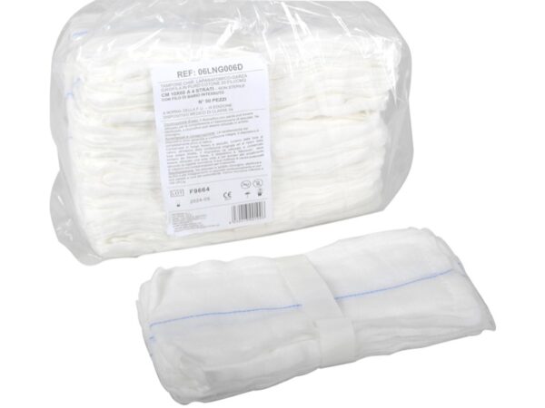 Garza Laparotomica Non Sterile a 4 Fili - 10x60, 20x20, 30x30 cm - 600 pz