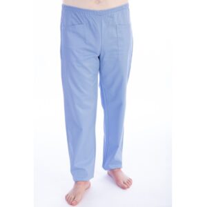 Pantaloni da Lavoro Unisex in Cotone/Poliestere Azzurri - Taglie XS-XXXL - 8 pz - 1