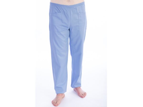 Pantaloni da Lavoro Unisex in Cotone/Poliestere Azzurri - Taglie XS-XXXL - 8 pz