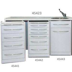 Piano di Lavoro per Ambulatorio Bianco 156 cm - 3 Configurazioni - 2