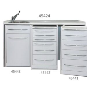 Piano di Lavoro per Ambulatorio Bianco 156 cm - 3 Configurazioni - 3