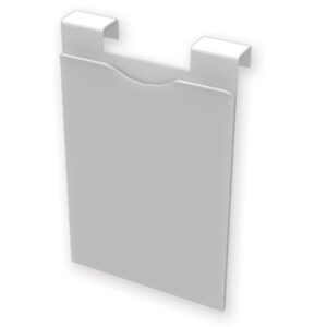 Portacartella in PVC Bianco con Gancio per Letto - Formati A4/A3 - 2 pezzi - 1