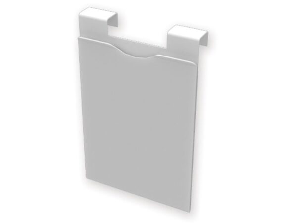 Portacartella in PVC Bianco con Gancio per Letto - Formati A4/A3 - 2 pezzi