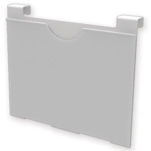 Portacartella in PVC Bianco con Gancio per Letto - Formati A4/A3 - 2 pezzi - 2